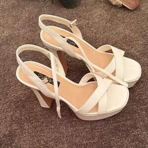 White Platform Sandals